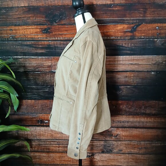 Bill Blass 8 Vintage Corduroy Blazer Jacket Camel Tan Pockets - Picture 6 of 11